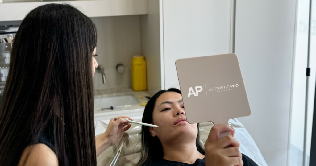 Woman demonstrating a new injector consultation.